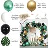 Sage Green Brown Wildlife Themed Balloon Garland Arch Kit Deer Print for Jungle Safari Kid Birthday Baby Shower Party Decoration
