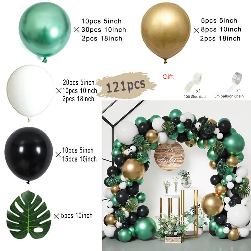 Sage Green Brown Wildlife Themed Balloon Garland Arch Kit Deer Print for Jungle Safari Kid Birthday Baby Shower Party Decoration