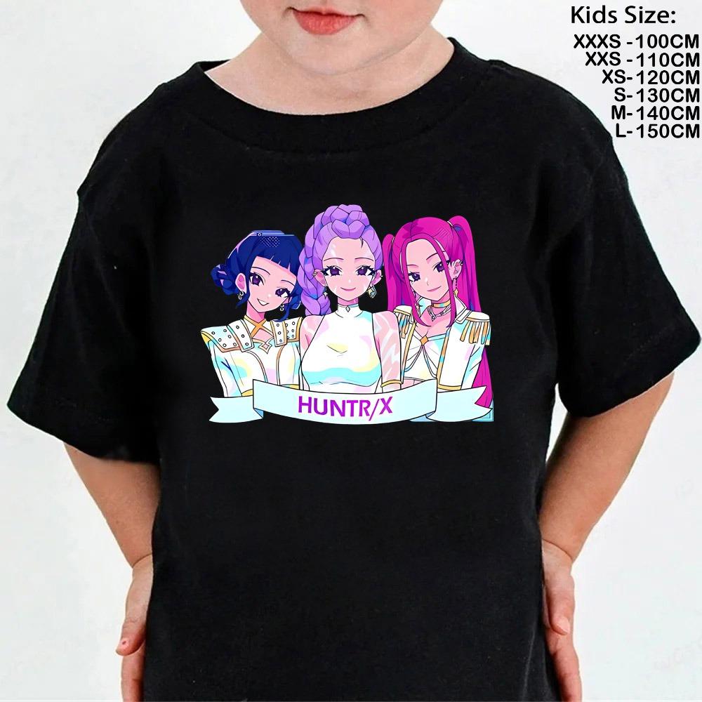 

2025 Hot Movie Soft Cotton Baby Girls T Shirt Children s Clothing KPop Demon Hunters Fans Gifts Kids Clothes Tops T-shirt 160