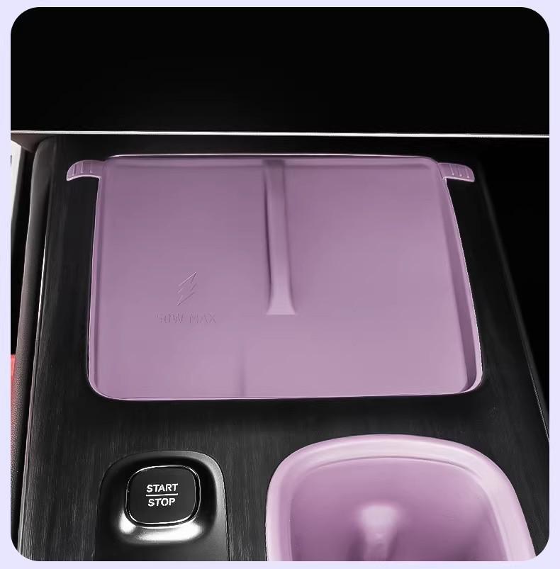 Silicone Pad for Xiaomi SU7 Wireless Charger: Dustproof, Anti-slip, Heat Dissipation for Car Console