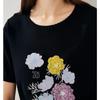 Zhaojun Spring Summer Silk Embroidered Knitted T-Shirt