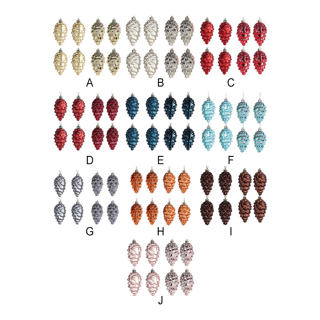 8piece Christmas Decorations Durable Plastic Tree Decorations For Festive Atmosphere 8Pcs In 1 Pack