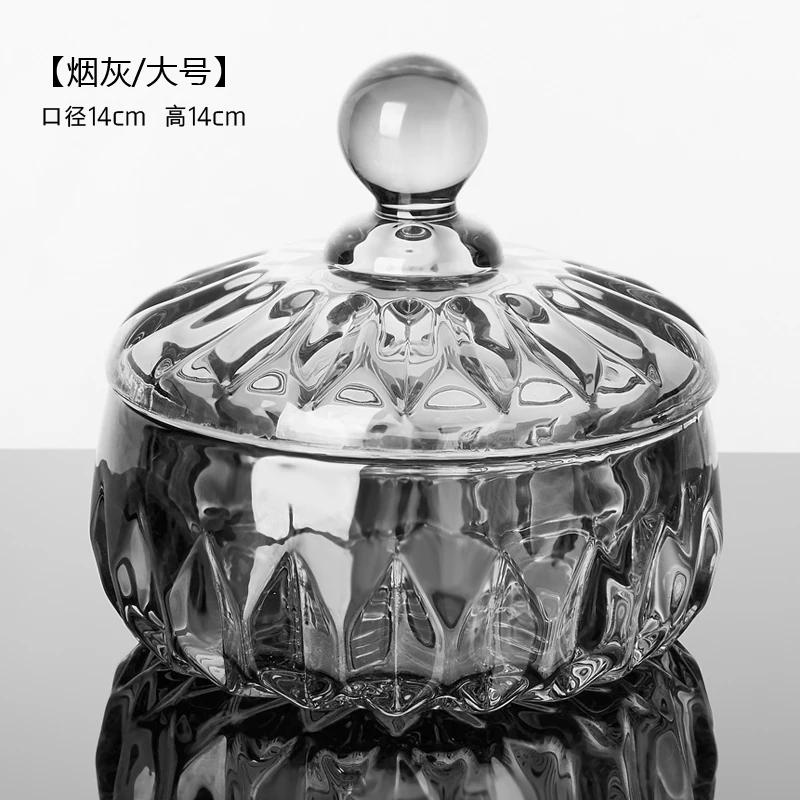 Creative European Style Crystal Glass Candy Jar Household Transparent Sugar Jar Snack Storage Bottels with Lid Storage Jar