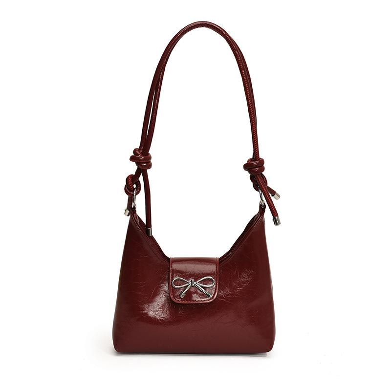 2024 neue Herbstschleifen-Mode-Umhängetasche einfache Umhängetasche Damenmode-Pendlertasche