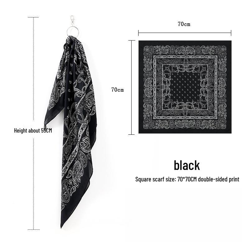 Retro Paisley Multi-use Silk Scarf: Large Square for Street Dance, Hip Hop, Neckerchief for Men & Women
