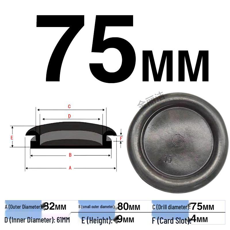 Waterproof Rubber Seal for Cable Outlets – Single-Sided Protection Ring, Hole Plug, and Cover for Electrical Cabinets