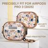 Maxjoy for AirPods Pro 3rd Generation Case with Lock, Flower AirPods Pro 3 Case Lock Protective Hard Cute AirPod Pro 3 Cover for Women Men with