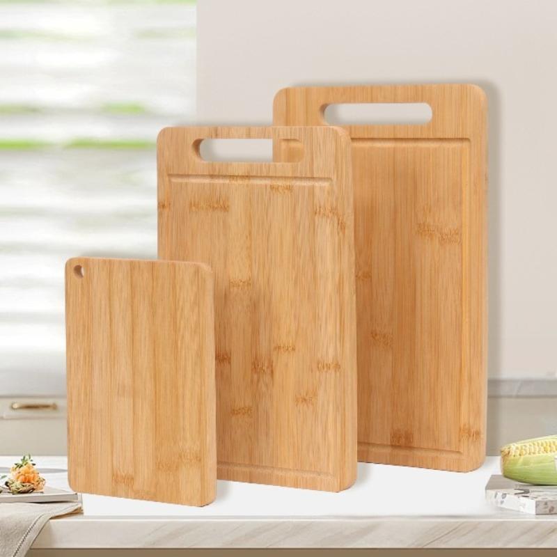 Tagliere per Bistecche da Cucina, Tagliere per la Casa, Tagliere Quadrato Tagliere Tavola in Bambù e Legno, Tagliere per Frutta champagne