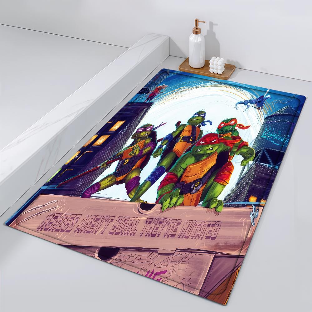 

Door Mat Hero Bedside Entrance Bath Floor Ninja Turtles Decoration Corridor Door Mat M-Mutant Carpet Living Room Comic Balcony 40cm x 60cm
