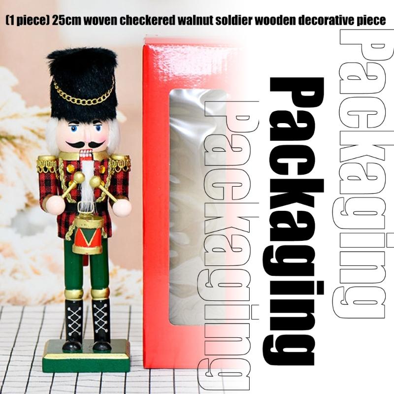 Wooden Nutcrackers Ornament Christmas Decorations Figures Puppet Home Decors Wooden Nutcrackers Figures for Fireplaces