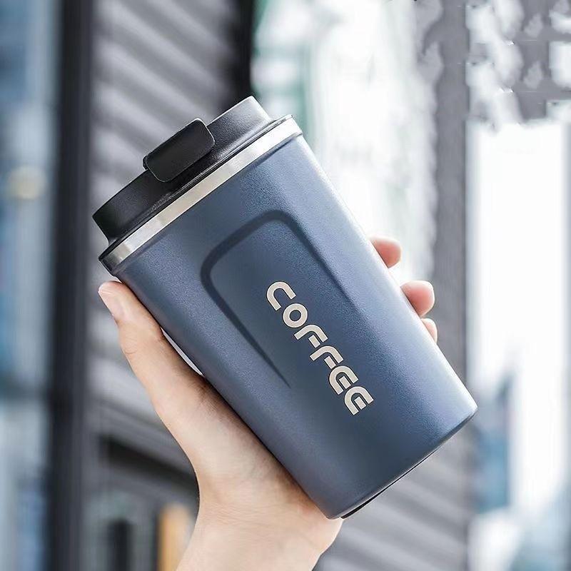 Large Capacity Stainless Steel Vacuum Insulated Coffee Cup Creative Minimalist Car Water Mug
