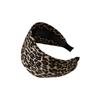 Women's Wide-Brimmed Leopard Print Headband, Fashionable Hairband Style, High Top Skull, Vintage Hair Pressing, Face Washing Headband, Hair Accessory