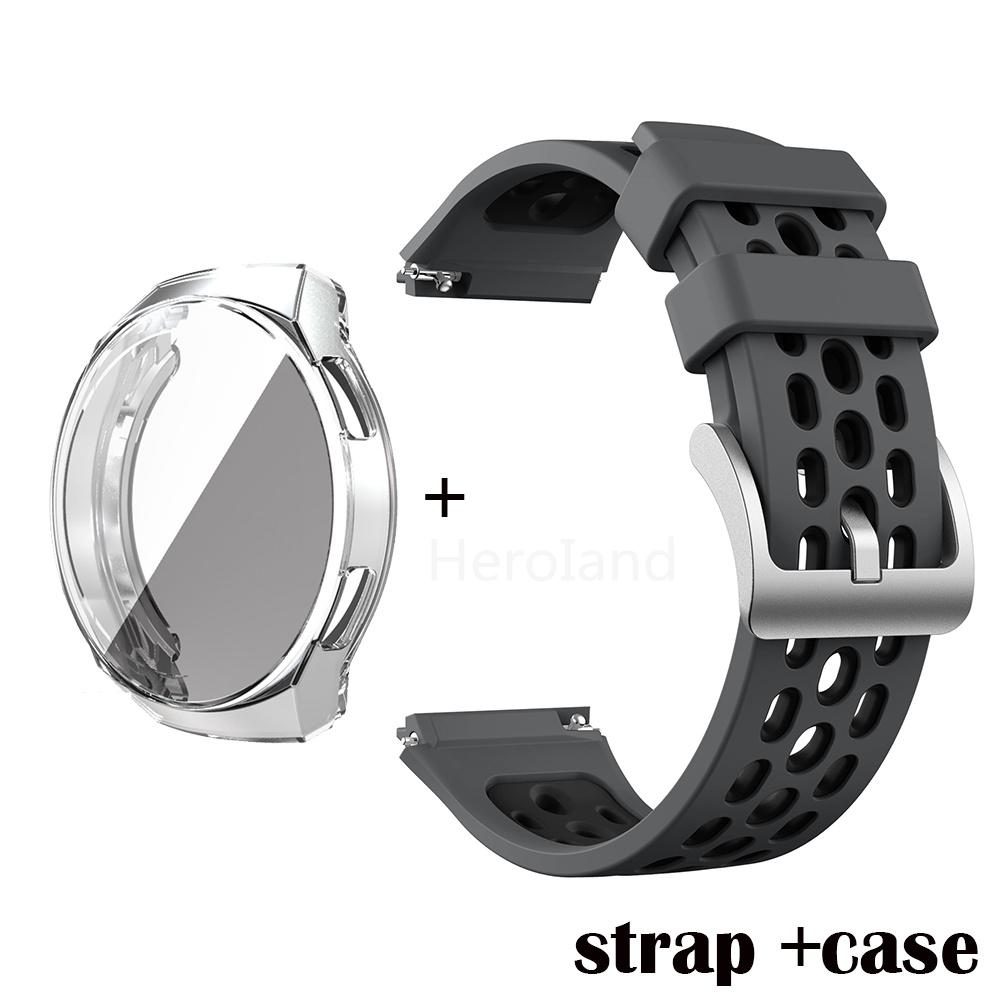 Soft Silicone Watchband For Huawei Watch GT 2e Strap Wriststrap for Huawei Watch gt 2e Bracelet Smart Wristband Protector case