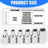 6Pieces Compacts 1/4Inch Drive Socket Ratchets Wrench Hex Socket Set With Storage Case Corrosion Resistant Materials