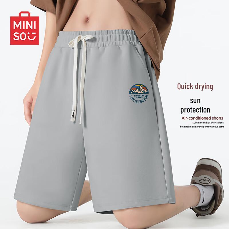 

MINISO Men s Summer Quick-Dry Five-Point Beach Shorts 3XL