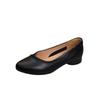 Versatile Pointed Single Shoes Women's Autumn Comfortable Soft Leather Soft Sole Work Shoes Shallow Mouth Flat Sole Leather Shoes Women's Shoes