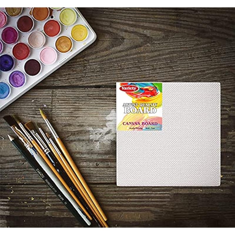 Variety Canvas 8 X 10 & 10 X 12 Inch Size, A4 Canvas Boards For Painting, Different Size Combo Pack, White Color