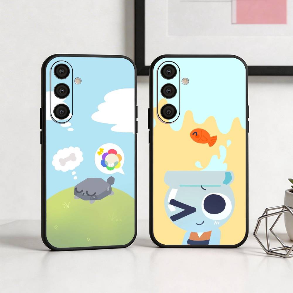 Cartoon Goob D-Dandys W-World Phone Case For Samsung A73,A21s,A22,A31,A32,A52,A53,A71,A80,Soft Black Shell