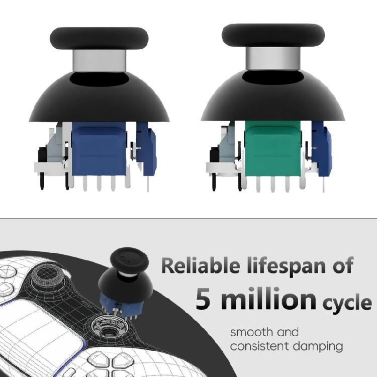 Controller Modification Thumbstick Module with Variable Resistance, Magnetic Input Design, and Over 5 Million Rotations