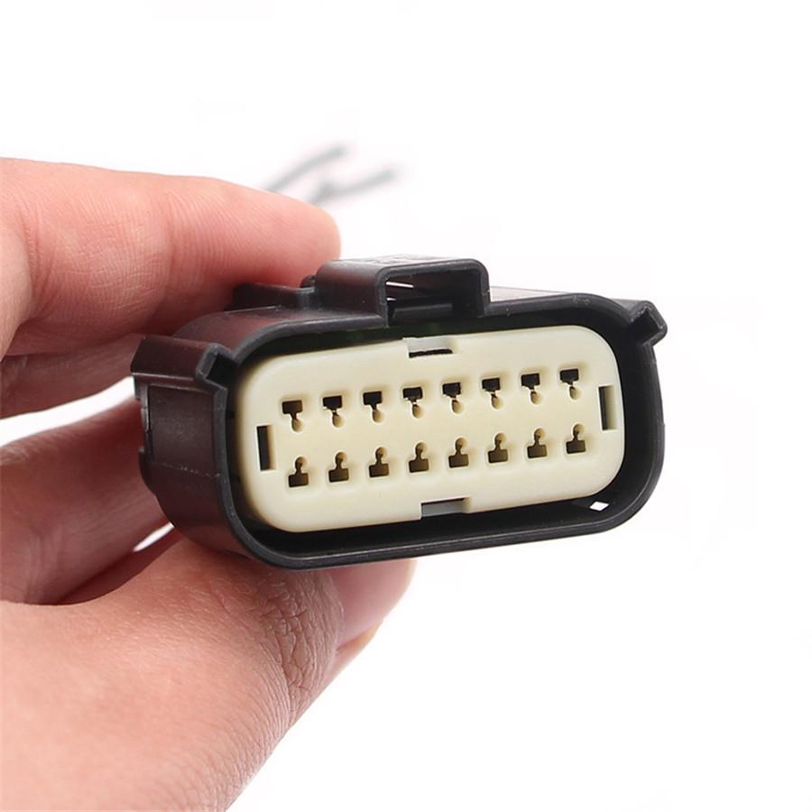 2pcs 7-wire 16pin LED Headlight Connector Pigtail  for 2015-17 FORD F150 2018 Expedition
