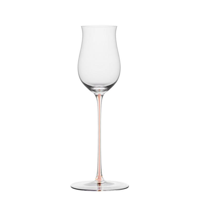 

165ml High end Crystal Glass Handmade Whiskey Smell Tasting Glass Tasting Glass Sweet Wine Glass Red Rod High Beauty 165ml рожевий