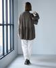 Yours BEXU1724 High Neck Gathered Peplum Size Gray Women's Knit, M,