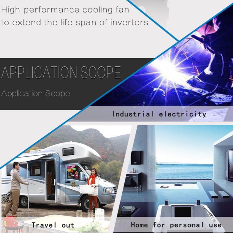 4000W DC12V TIL AC220V Modifisert Sine Wave USB Power Converter Solar Inverter 170*91*55MM