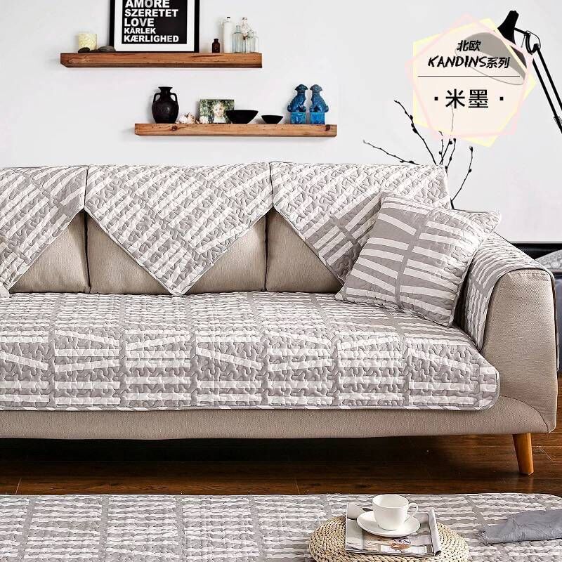 

Pure Cotton Sofa Cushion, All Season Fabric, Anti Slip, Modern and Simple Living Room Combination Sofa Cover, Towel 70*70