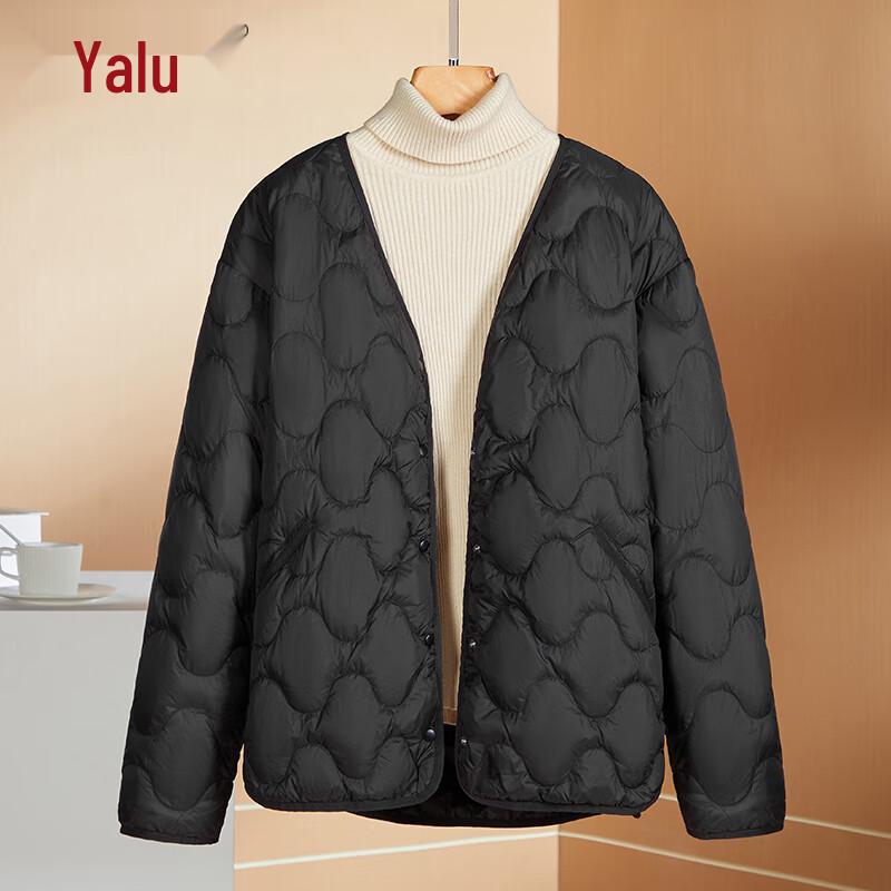 Yalu Women's Lightweight Short V-Neck Down Jacket