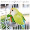 Stainless Steel Parrot Feeder Splash-Proof Vegetable Skewer Bird Food Holder  Pet Container