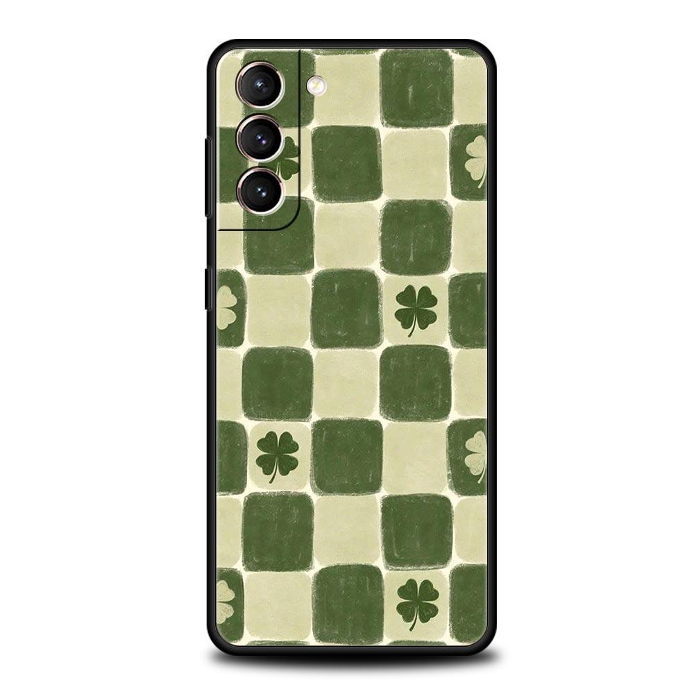 Schachbrett karierte Schachbrett Handyhülle Für Samsung Galaxy S25 Edge S24 S23 S22 S21 Ultra S20 FE 5G S10 S10E S9 Plus Hülle