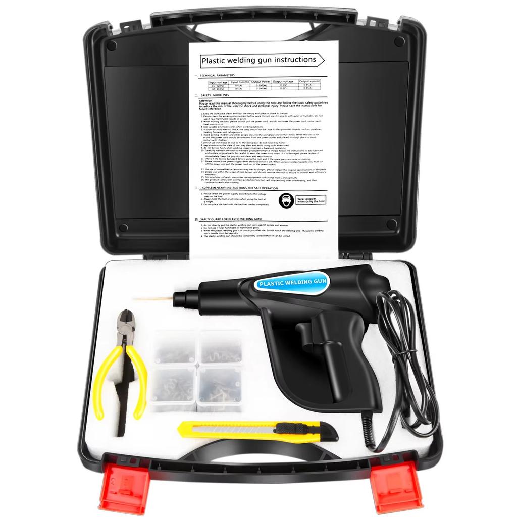 70W 200/800PCS Hot Stapler Plastic Welding Machine Car Bumper Repair Kit PVC Plastic Repairs Hot Stapler Staples Soldering Gun
