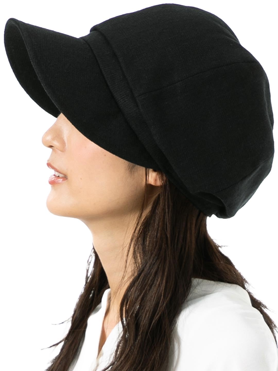 

QUEENHEAD UV Большая шляпа газетчика из искусственного меха, стройнящая, с широкими полями, размер женский, защита, размер, шляпа, лицо, (большой (61-63 см), черный)