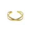 New Double-Line Cross Cool Style Bracelet: Simple, Versatile, Fashionable Light Luxury Wristband for Women