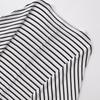 Kaslead New Women clothes Western Style Fashion Simple Bat Sleeve Stripe Top 1165260