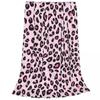Manta Linda con Estampado de Leopardo Forro Polar Invierno Multifunción Super Cálida Mantas para el Hogar Viaje Edredón