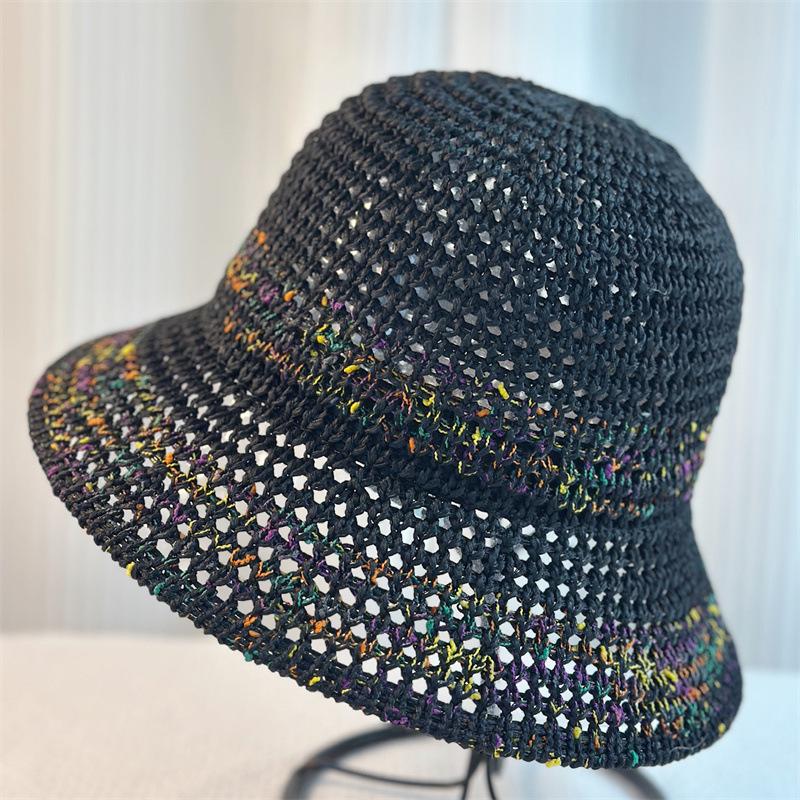Summer Beach Bucket Hat For Women Top Quality Outdoor Casual Breathable Sunshade Wide Brim Colorful Fisherman Cap Party Gift