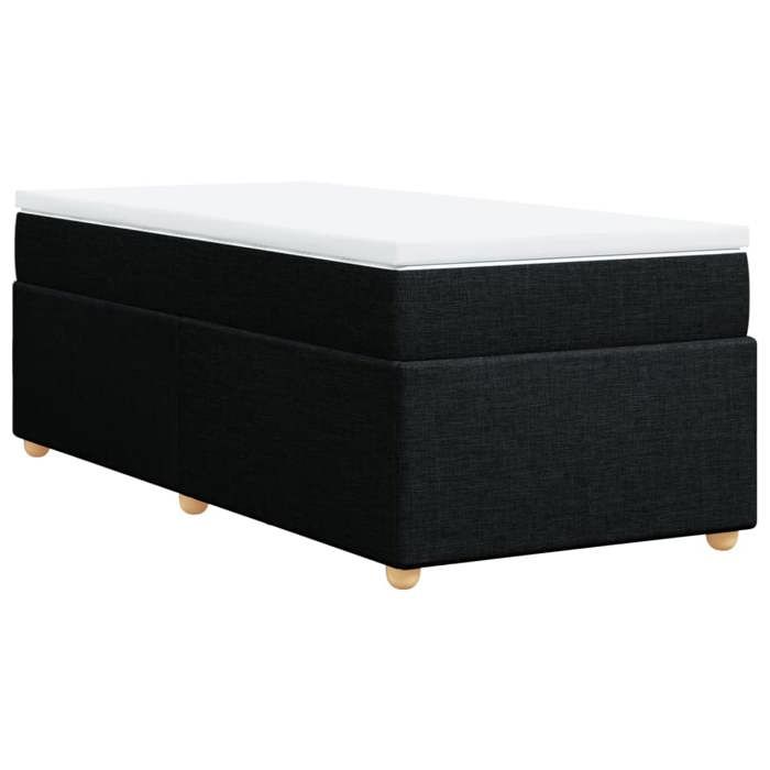 Maison Exclusive - Sommier à lattes de lit avec matelas Noir 100x200 cm Tissu
