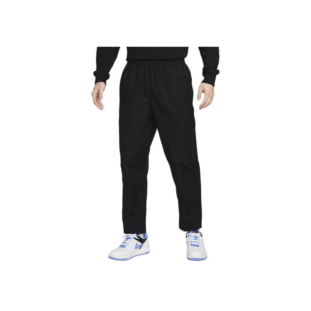 Nike Solid Color Elastic Waist Casual Cargo Pants Men Bottoms Black FZ4731-010