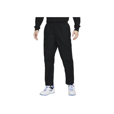 Pantalon Cargo Décontracté à Taille Élastique Couleur Unie Homme Bas Noir FZ4731-010