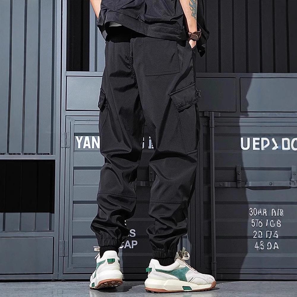 New Men's Casual Trousers Spring and Summer Loose Thin Versatile Functional Work Pants Multi-pocket