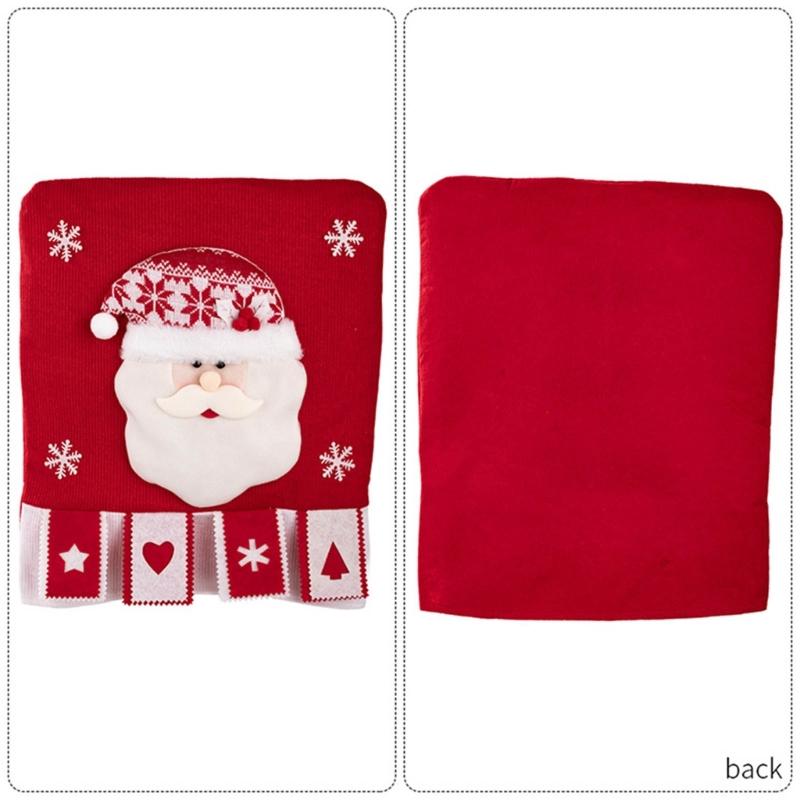 Christmas Themed Elastics Chair Cover Realistic Christmas Designs for Family Gatherings