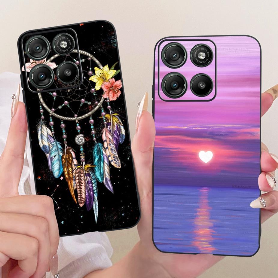 For Motorola Moto G77 5G Case XT2621-4 Luxury Flowers Painted Cover Soft Silicone Case For Moto G67 G 77 MotoG67 MotoG77 5G Bags