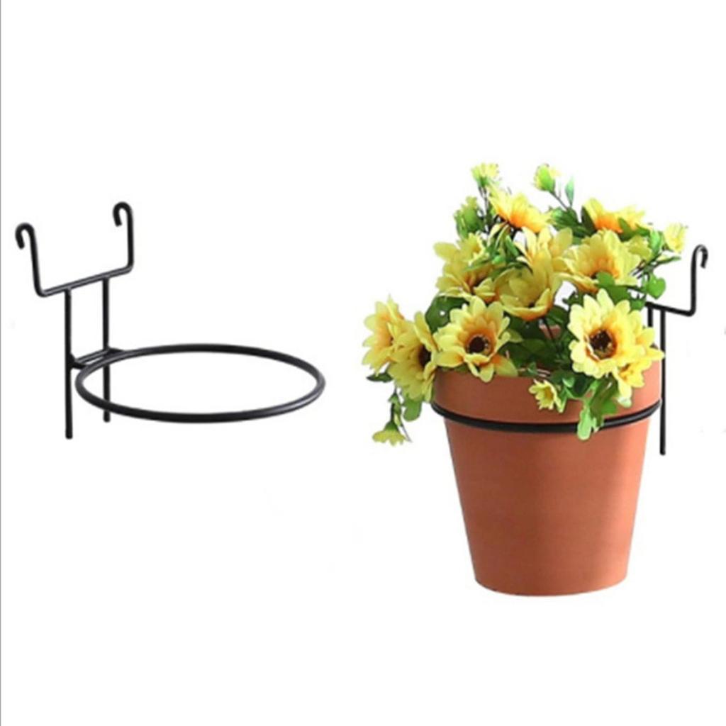 Flowerpot Display Rack for Railings, Hanging Planter Stand for Balconies
