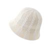 Korean thin hollow breathable knitted bucket hat women's summer new versatile simple face small sunshade basin hat