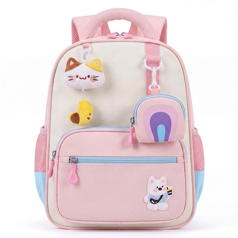 Cartoon Children's Backpack for Kindergarten Babies Back-supporting Schoolbag for Protecting The Spine