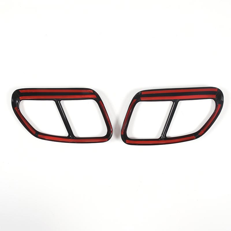 Για το Volvo XC60 2014-2017 από ανοξείδωτο ατσάλι μαύρο σιγαστήρα εξάτμισης αυτοκινήτου Διακοσμητικό κάλυμμα σωλήνα εξάτμισης Κάλυμμα Αυτοκόλλητα αυτοκινήτου