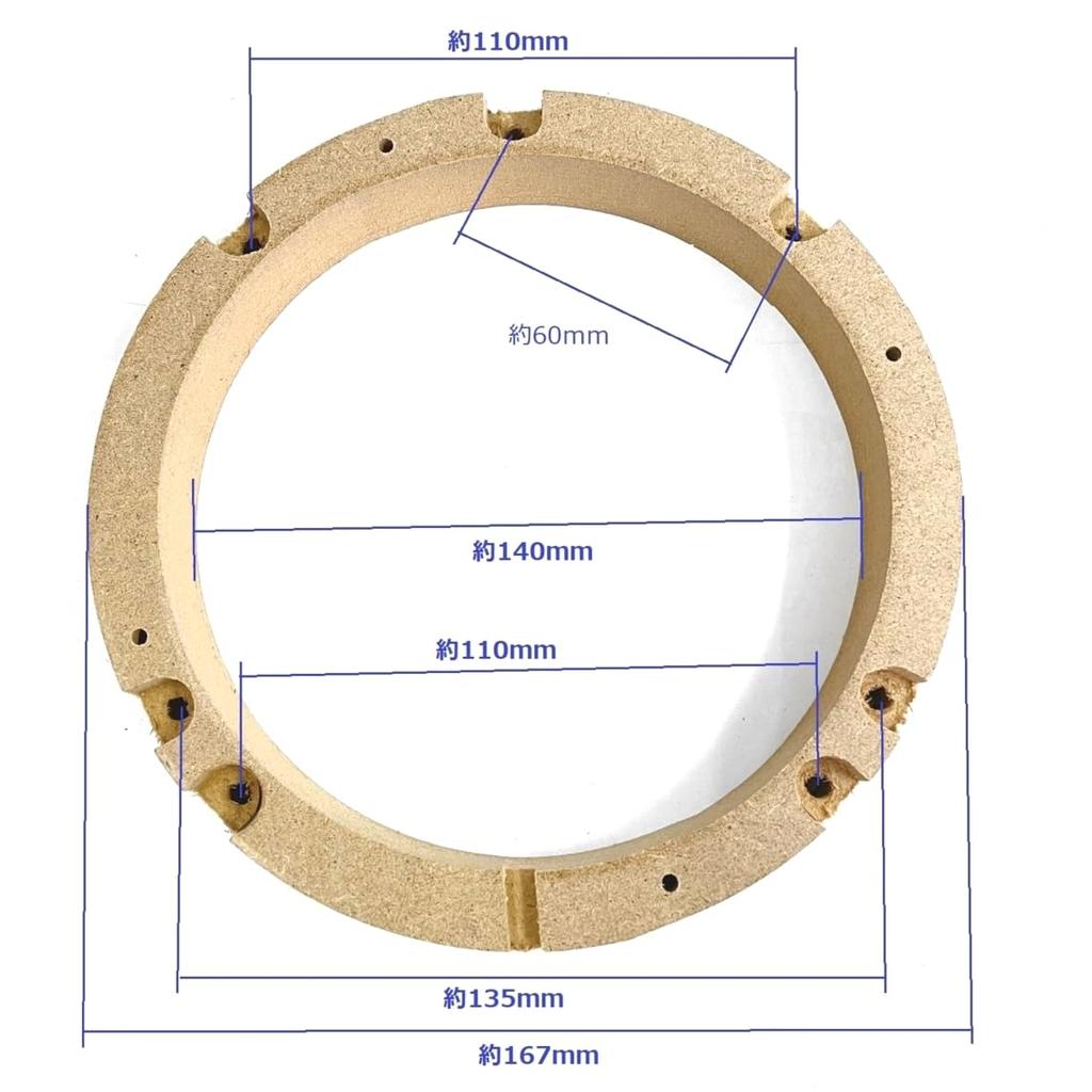 CGP Inner Baffles (2 Pieces) with Grille, 4-Way, 6-Inch Coaxial, 350W, for Toyota, Subaru, and Daihatsu Vehicles, MDF Baffles, CG6463-17SA
