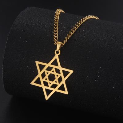 Jewish Star of David Evil Eye Necklace Six-pointed Star of David Pendant Demonic Hexagram Religious Jewish Amulet Israel Egyptian Jewelry
