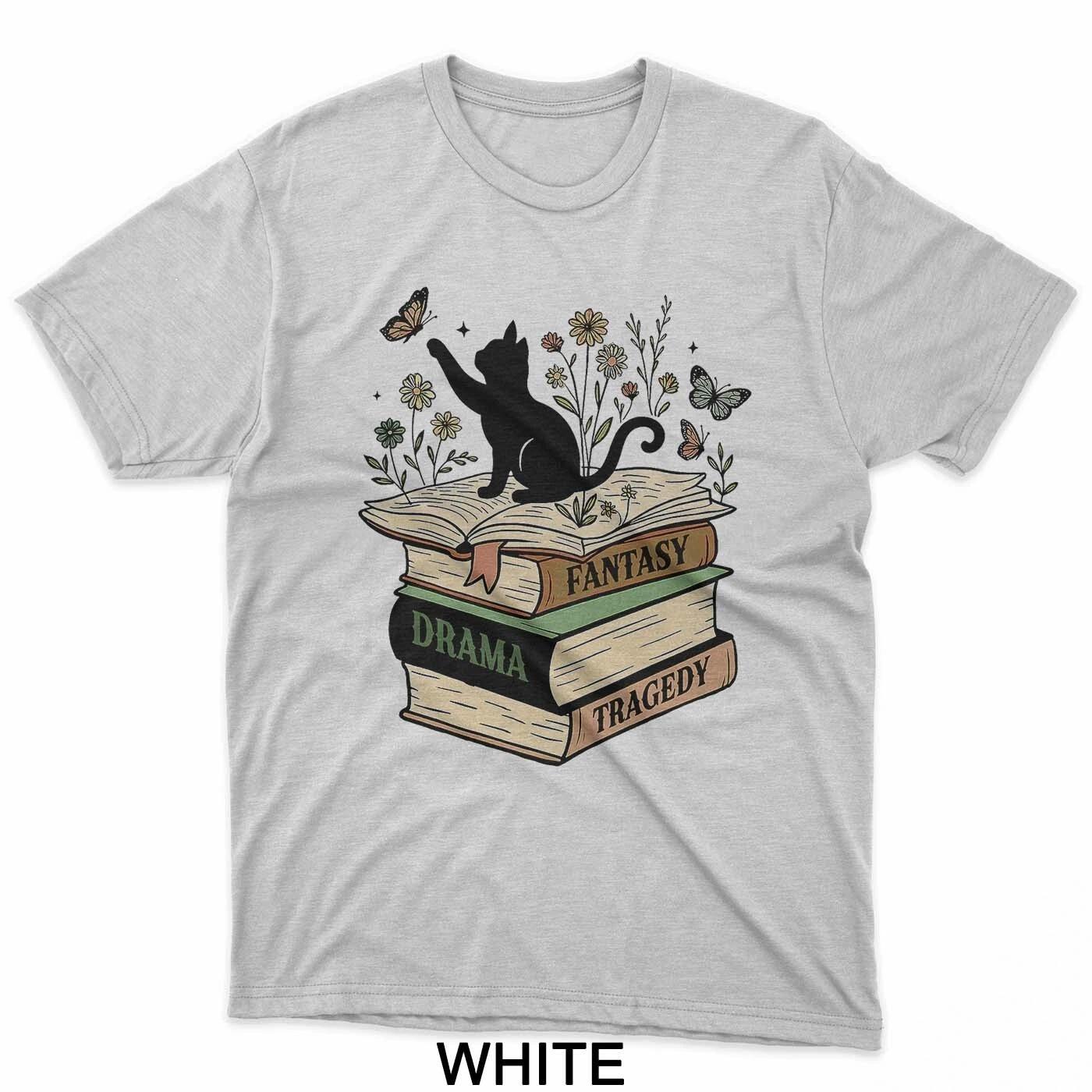 Фэнтези Драма Трагедия Кот Книголюб Чтение Юмор Футболка 4XL